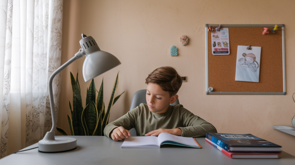 Kid Studying at Home