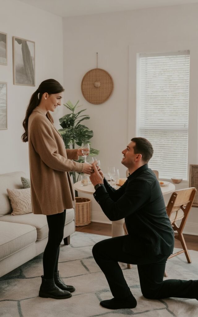 Surprise Home Dinner engagement Proposal