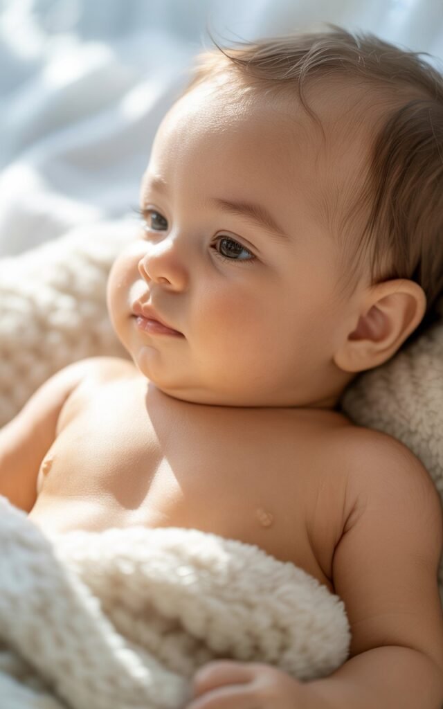 baby with Moisturized skin