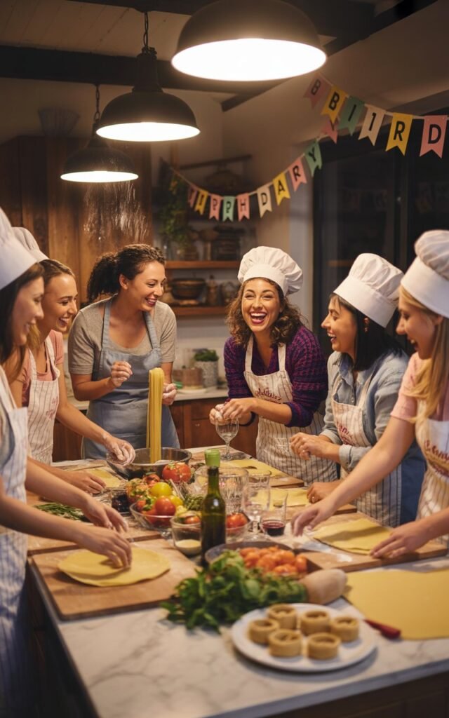 Cooking Class Party as a woman birthday Party Idea