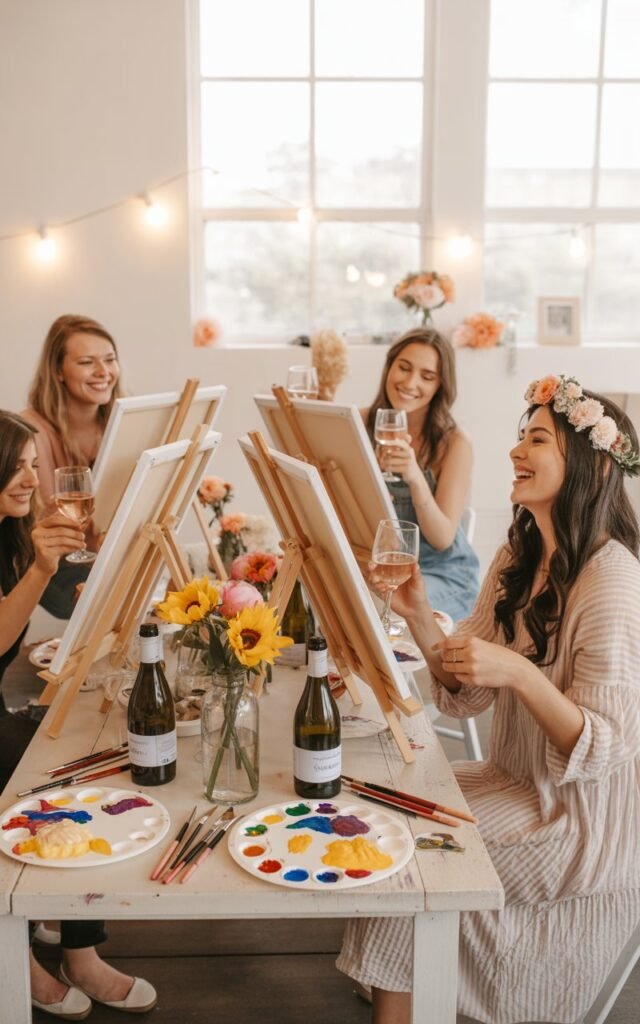 Paint and Sip Party as a woman birthday Party Idea