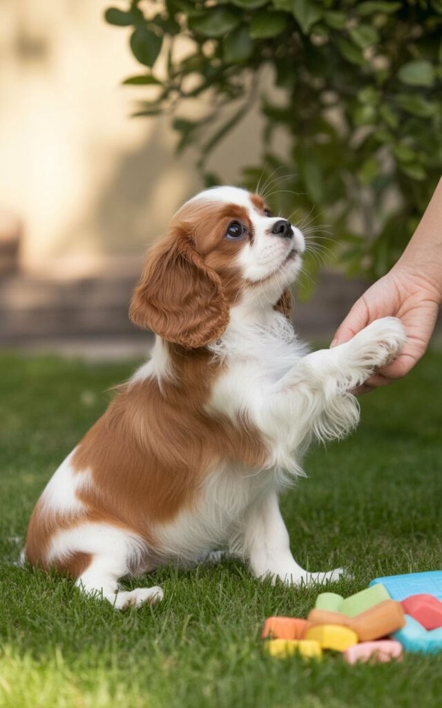 training a Cavalier King Charles Spaniel dog