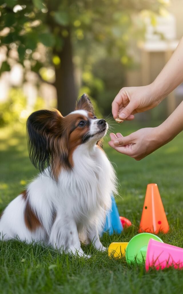training a Papillon dog