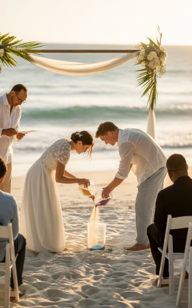 Beach Wedding with Sand Ceremony Unity Ritual