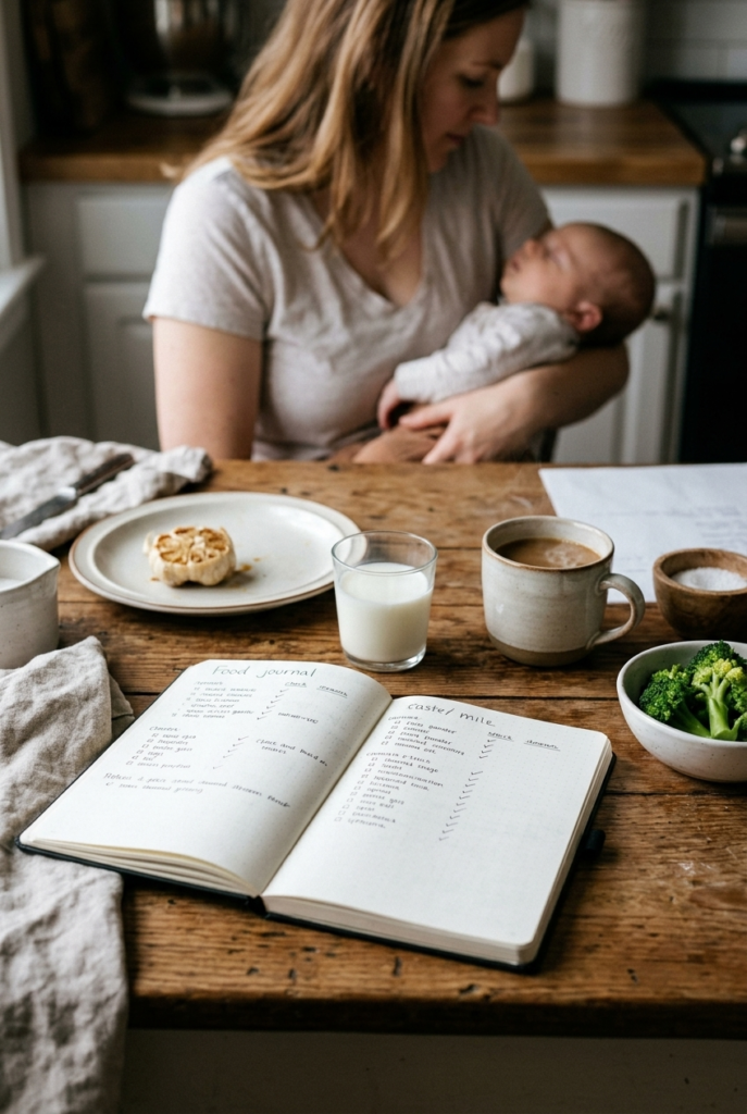 Food journal and trigger foods for breastfeeding mothers