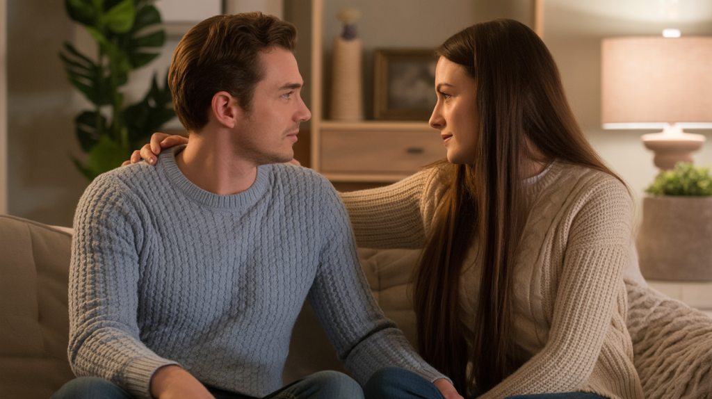 couple trying to find Connection in the Everyday Chaos at home