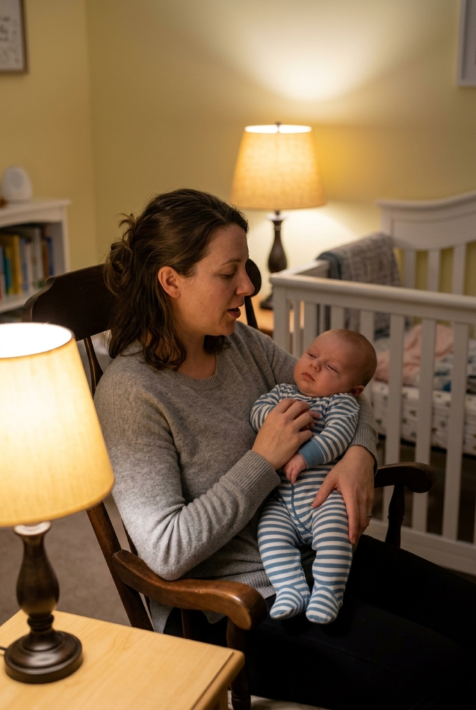 A Predictable Bedtime Routine Helps Babies Settle Faster Mother singing to baby during bedtime routine