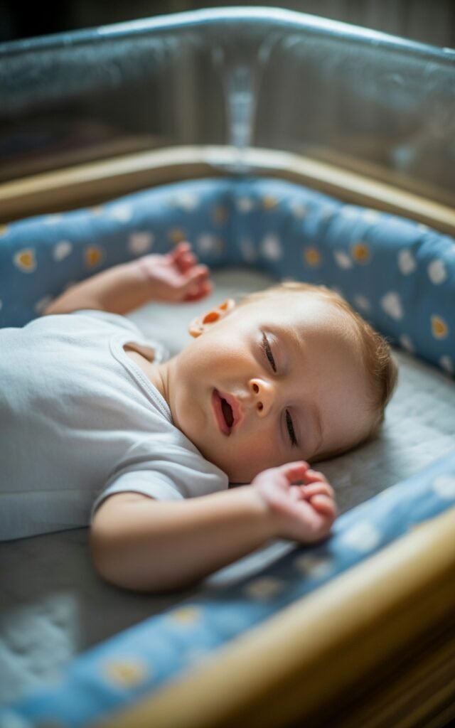 Baby sleeping in a Safe Sleep Environment