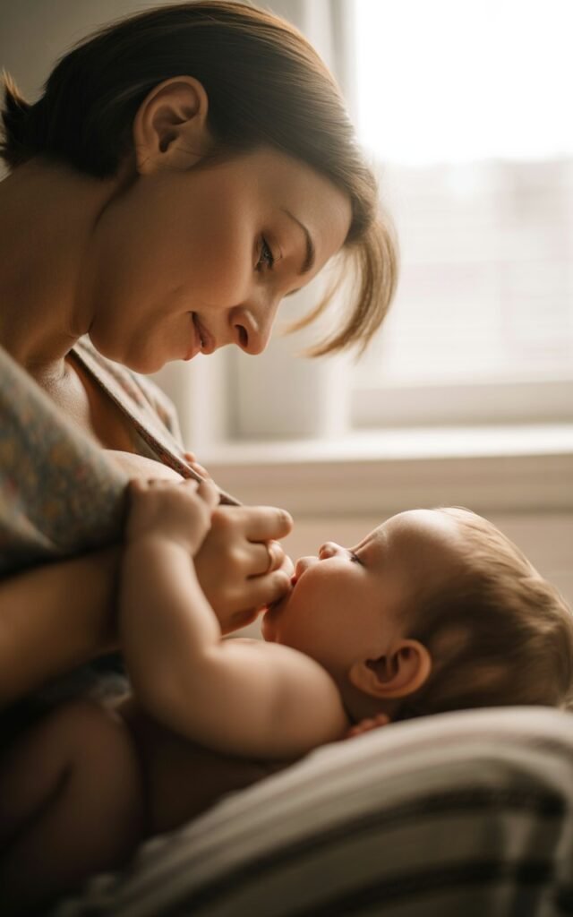 Dangle Feeding breastfeeding position