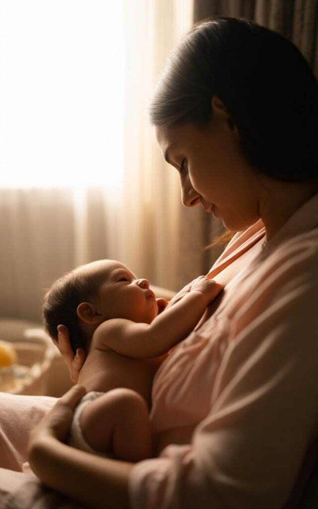 Mom Breastfeeding her newborn