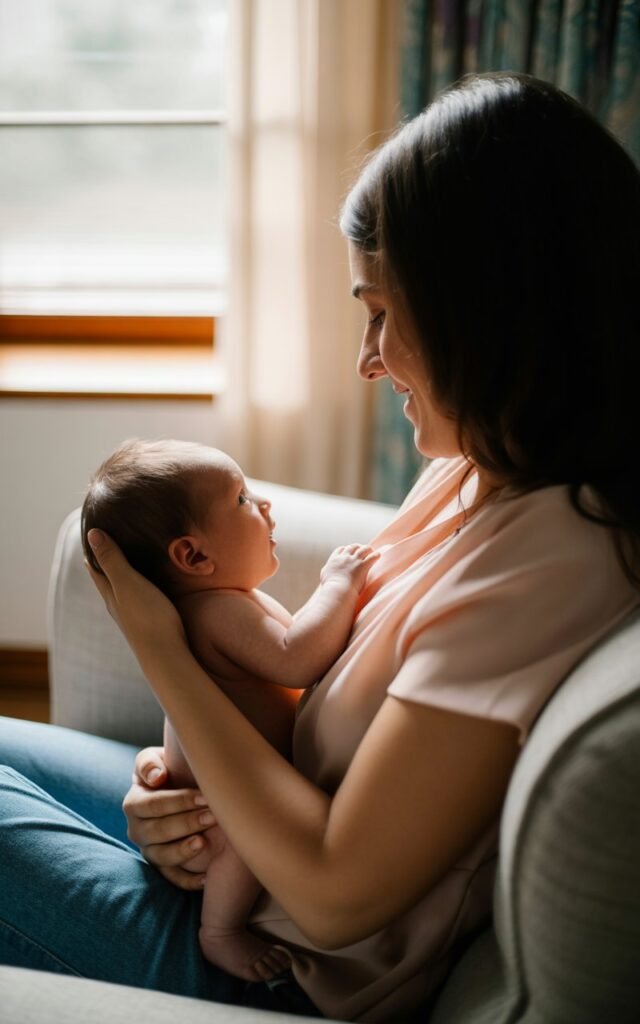 Saddle Hold breastfeeding position