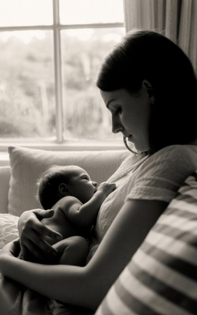 Mom Breastfeeding her newborn