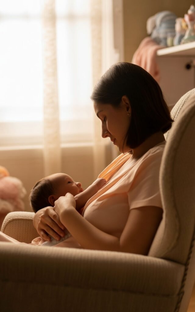 Mom Breastfeeding her newborn