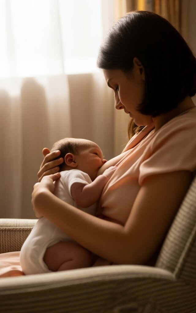Mom Breastfeeding her newborn