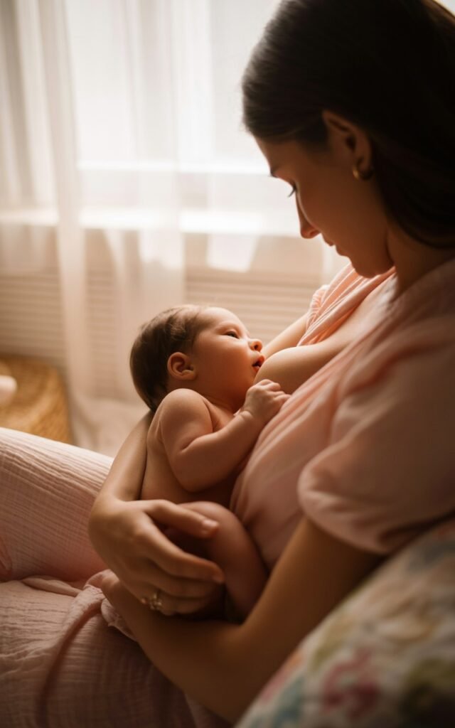 Mom Breastfeeding her newborn