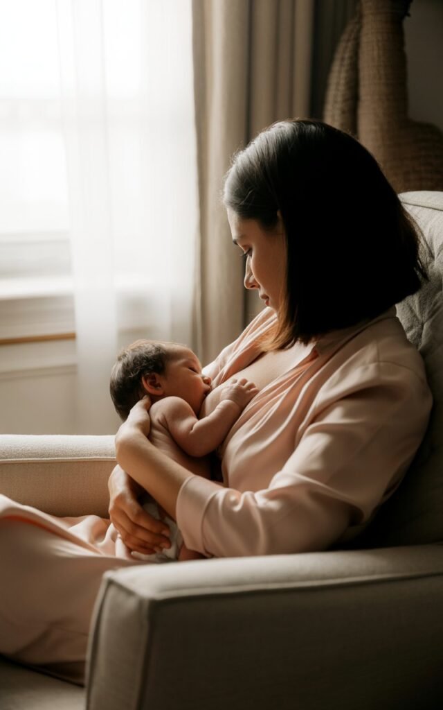 Mom Breastfeeding her newborn