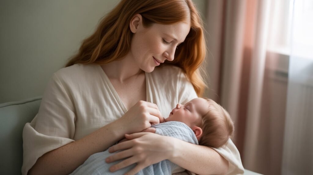 mother Breastfeeding newborn