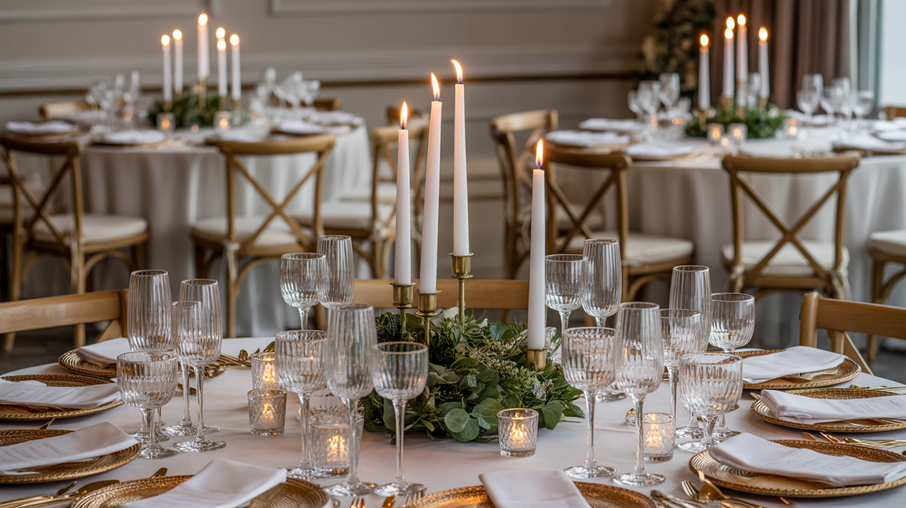 Candle wedding centerpiece