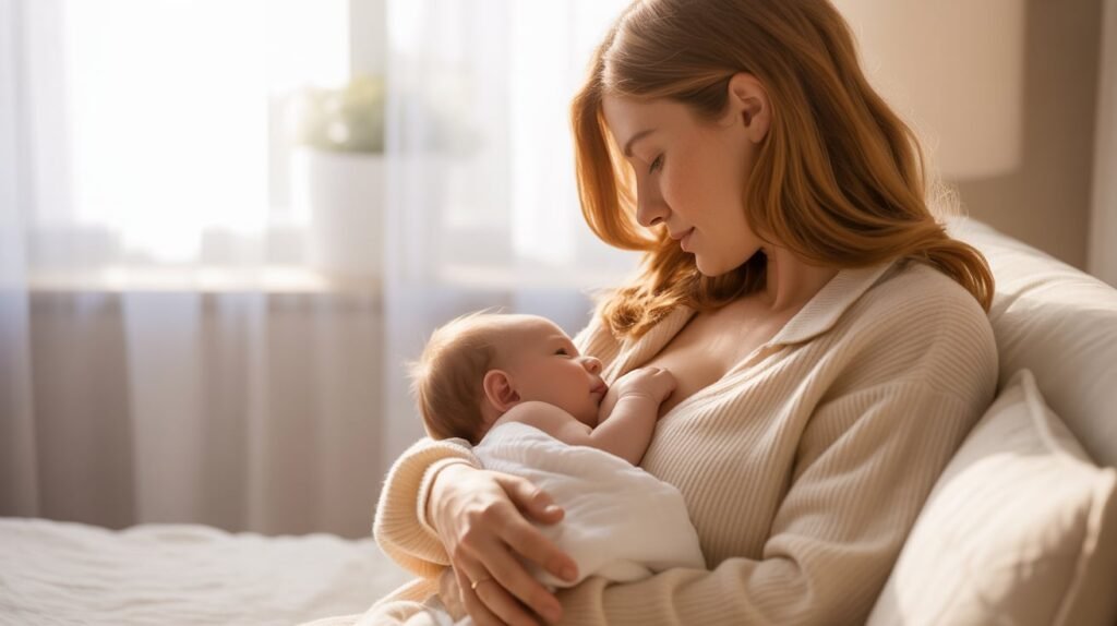 mother Breastfeeding newborn