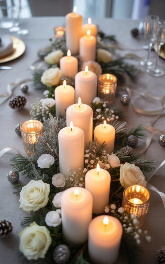 Candlelight in Varying Heights