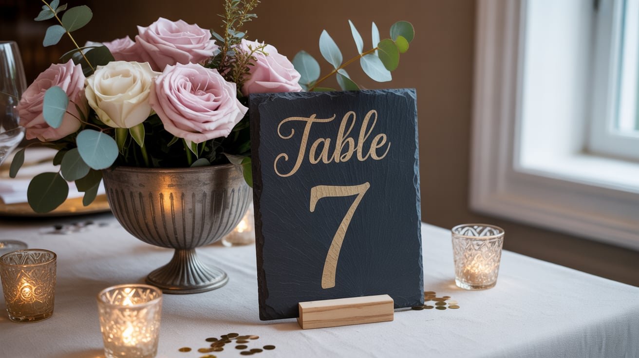 Wedding Table decor with Numbers for the guests