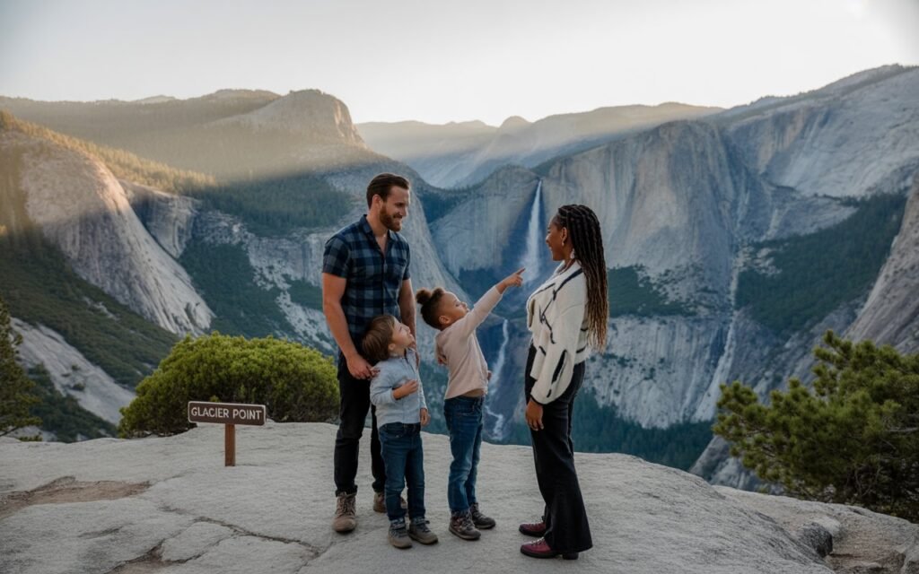 American Family in national park
