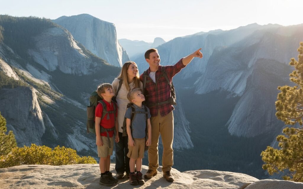 American Family in national park