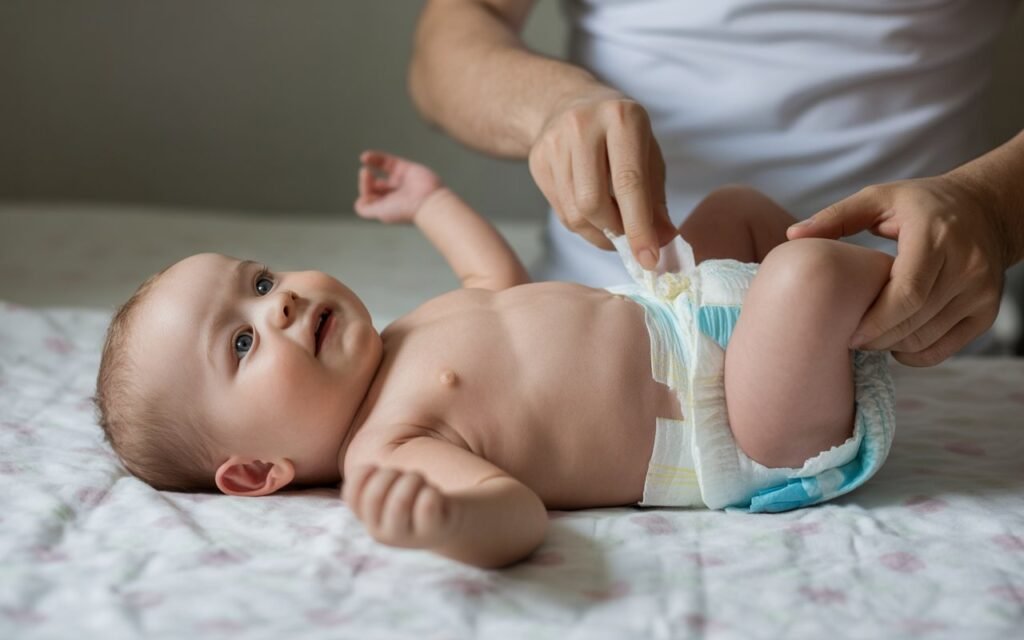 changing Newborn Diaper