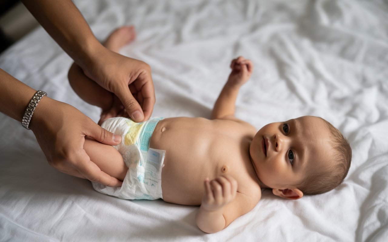 changing Newborn Diaper