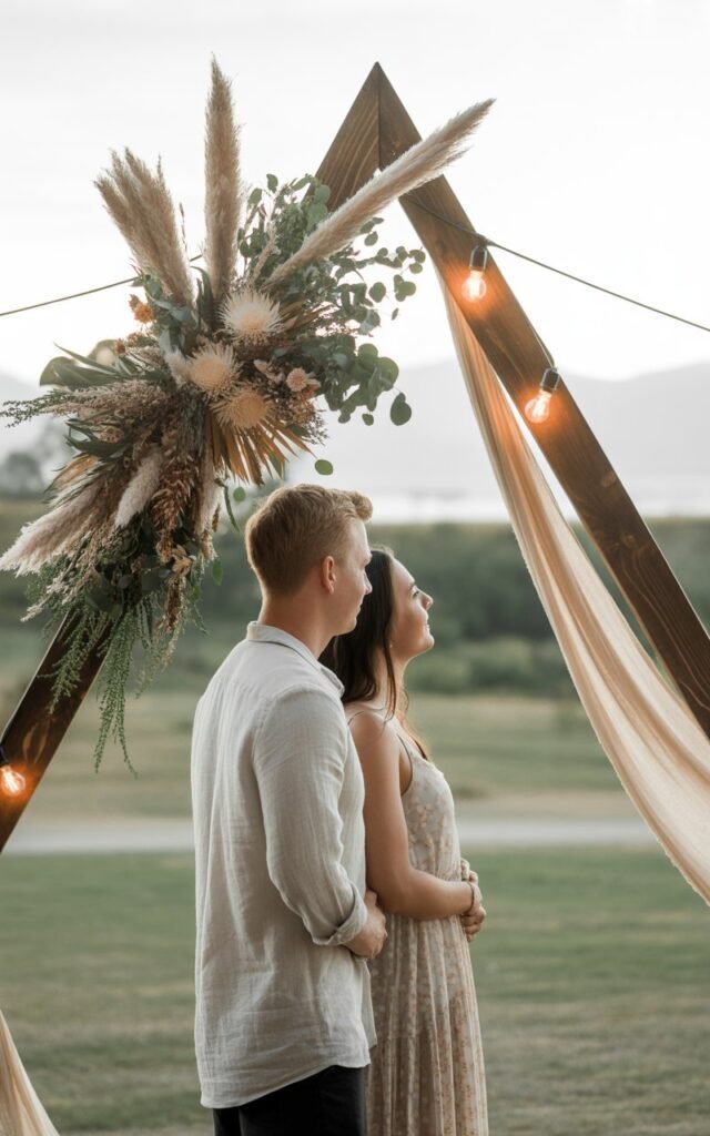 1. Build Your Ceremony Arch Around Natural Materials