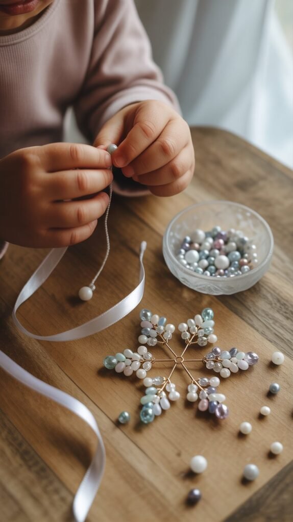 Beaded Snowflake Ornaments
