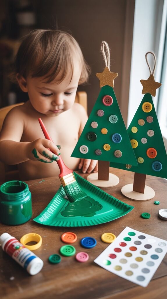 Paper Plate Christmas Trees